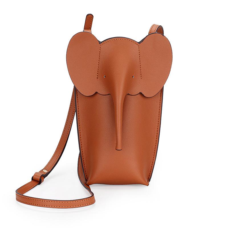 2024 New Mini Shoulder Bag 100% Genuine Leather Women Crossbody Phone Bags Fashion Elephant First Layer of Cowhide Purse Handbag