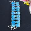 Blue Hememorphite Druzy Gemstone Handmade 925 Sterling Silver Bracelet 7-8" KG-1801