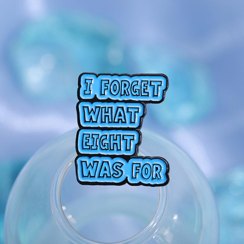 Phrase Artistic English Brooch In Vibrant Blue Enamel Fashionable And Multifunctional Accessory All For