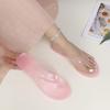 Clear Jelly Thong Sandals - Flat Sole, Transparent Beach Flip-Flops
