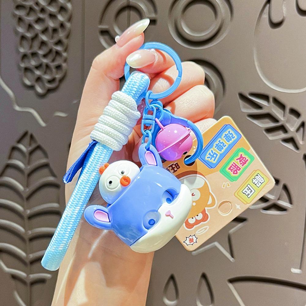 Creative Face Popping Music Keychain Quirky Cute Car Key Ring Fun Doll Bag Pendant  Schoolbags