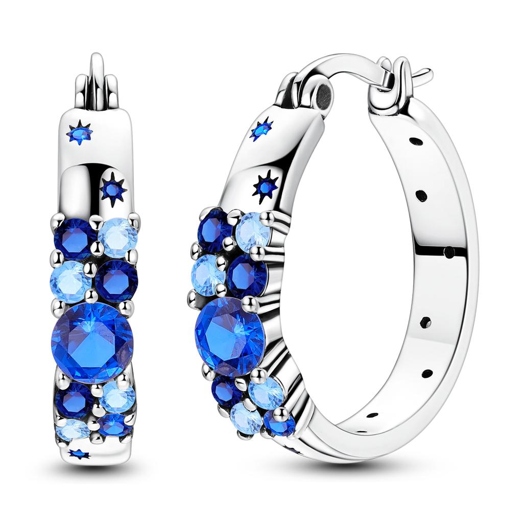 Woman Earring 925 Silver Original Eardrop Hoop Earring Sunflower Bee Bow Fashion Jewelry