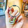 National Style Adorable Panda Bamboo Keyring Exquisite Metal Gift For Couples And Friends