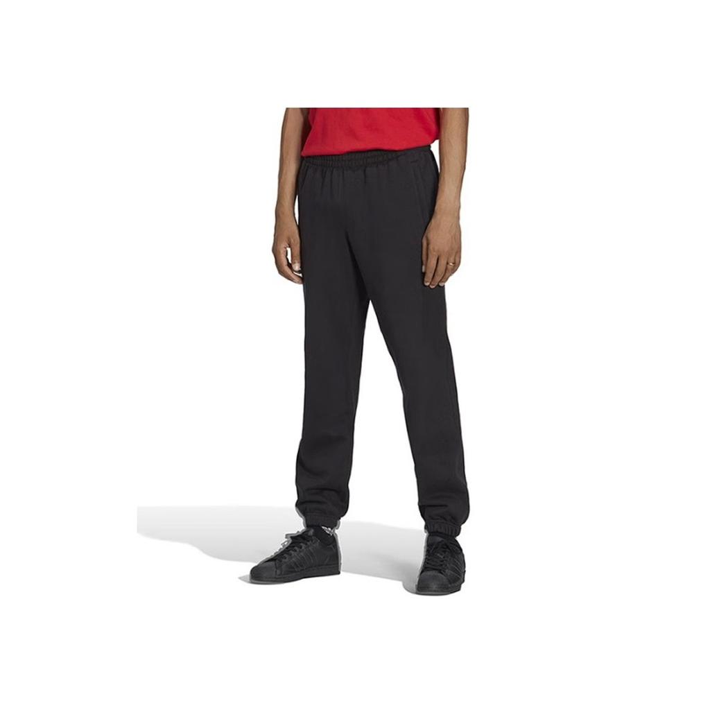 adidas Originals Solid Color Logo Embroidered Joggers Men Bottoms Black HB7501