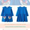 European & American Autumn Long Sleeve Girls' Embroidered Sweatshirt Dress - Cute Children's Skirt