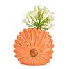 Vase en forme de fleur 17x16x7 cm orange