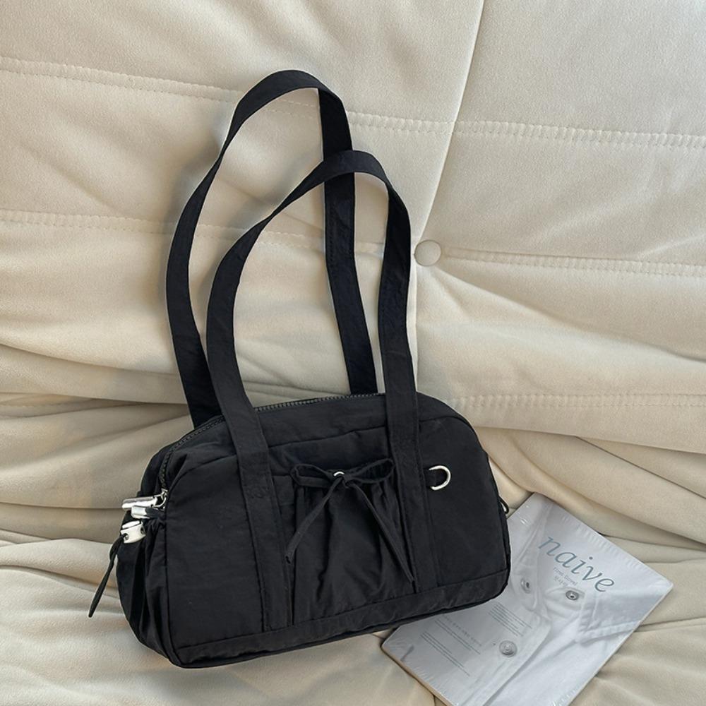 

Solid Color Boston Bag Women Handbag Travel Luggage Bag Casual Travel Storage Bag Girls чёрный