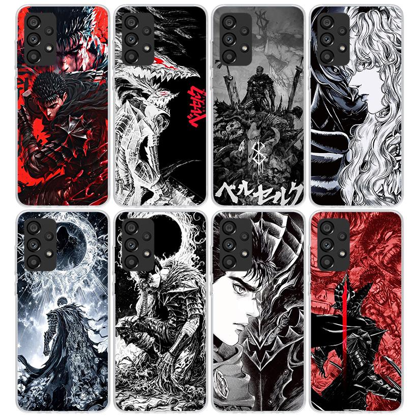 Black White G-Guts B-Berserks Phone Case For Samsung Galaxy A17 A57 A37 A16 A26 A36 A56 A15 A25 A35 A55 A14 A13 A54 A53 A34 A24