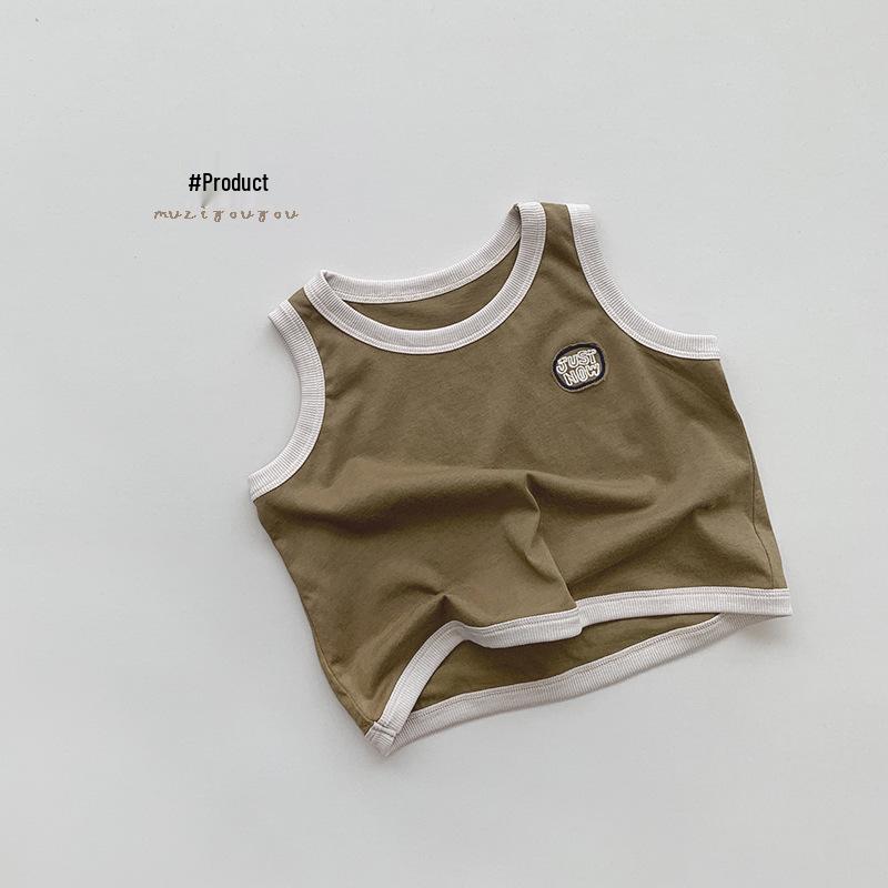 Children's Retro Mori Style Tank Top - Cool & Trendy Summer Vest for Boys & Girls