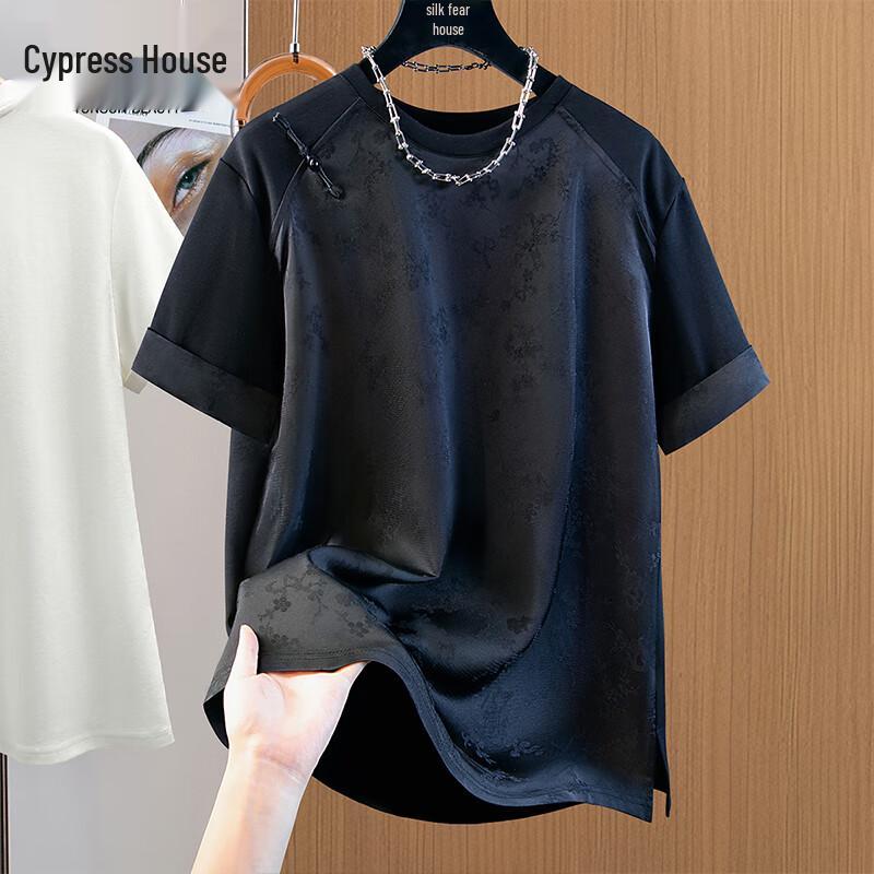 Cypress She Women s New Chinese Style Loose Short-Sleeve T-Shirt S