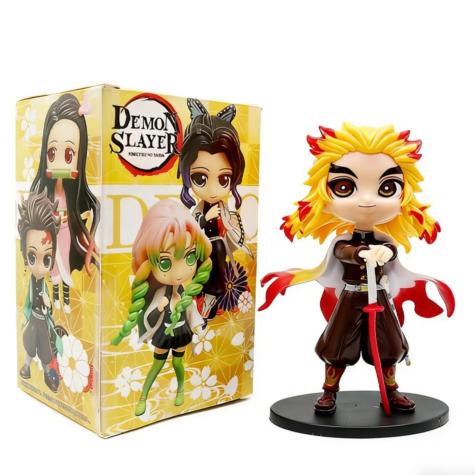 8pcs/set Anime Demon Slayer Kamado Nezuko Kamado Tanjuurou Battle Version Action Figure Collectible Models Toys 13cm