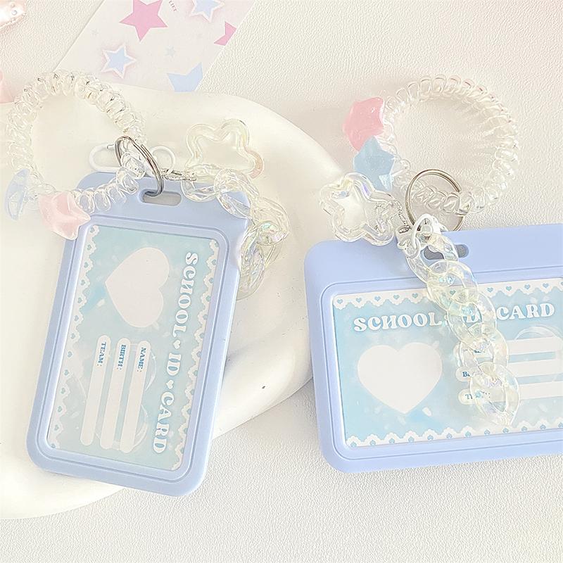 Ins Cute Card Holder Photo Card Cover Kpop Keychain Idol Protection Case Campus Card Bus Card Holders Bank Id Holders
