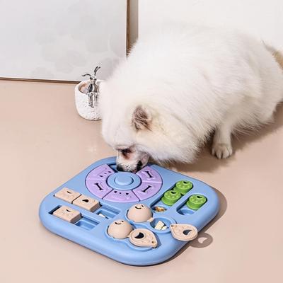 Jouet distributeur de friandises pour chien Antidérapant Interactif Alimentateur lent Jouets interactifs pour chien Jeux de puzzle pour chiot chaton chat Stimulation mentale Ennui
