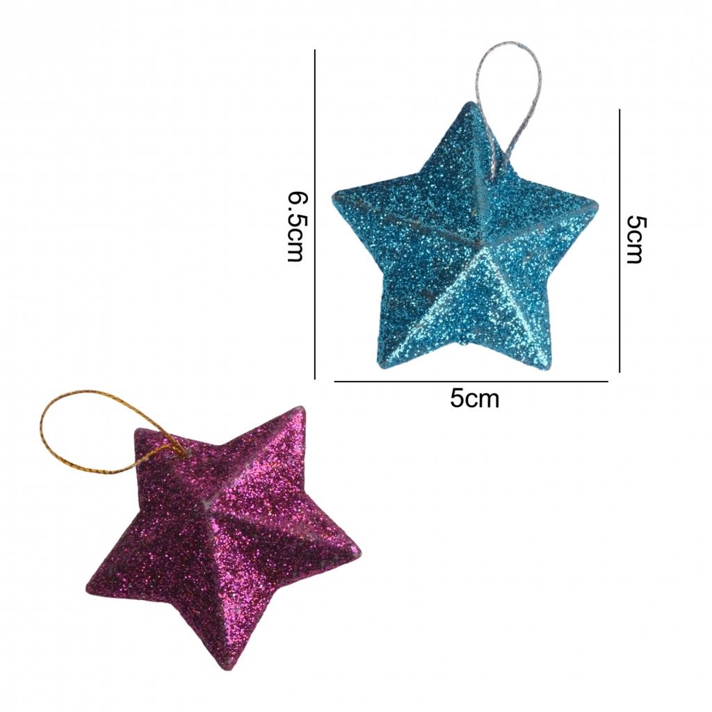 Kleiner hängender Anhänger Goldener Stern Weihnachtsstern Pentagramm für Weihnachtsdeko