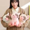 New Cuddly Cartoon Piglet Plush Toys High Quality Fluffy Sitting Pose Piggy Doll Warm Cozy Children Companion Lovely Xmas Gift