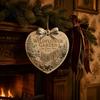 Seasonal Home Holiday Ornaments Heart Shape Christmas Ornament, Sunflower/Lavender/Wildflower Garden Acrylic Hanging Decoration, for Party Xmas