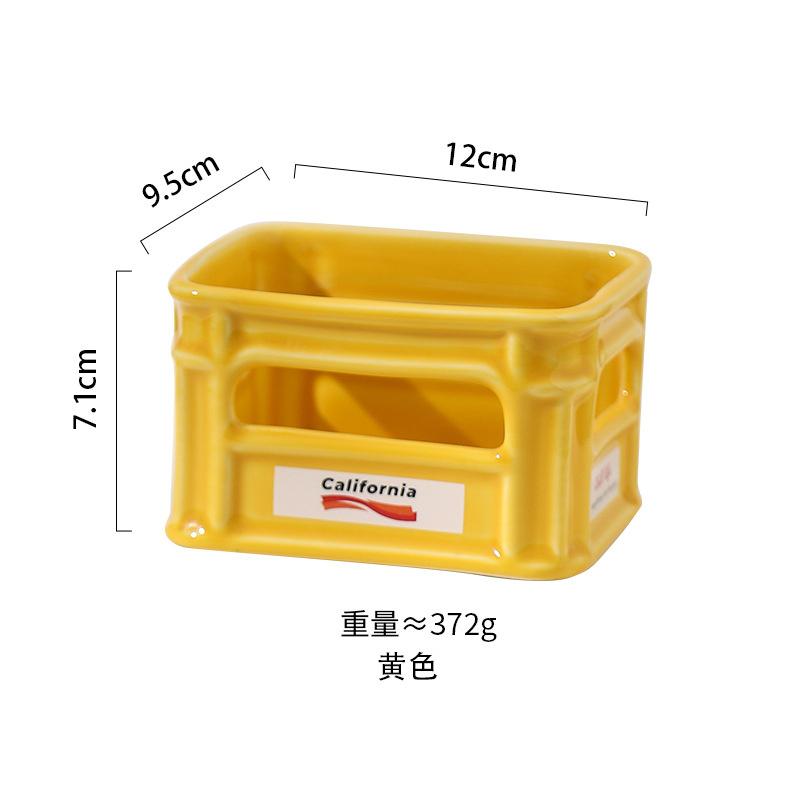 

Творческая керамическая миска квадратная бытовая пищевая емкость послеобеденный чай попкорн картофель фри курица десерт миски кухонные принадлежности CHINA&12cm x 9.5cm x 7.1cm жёлтый