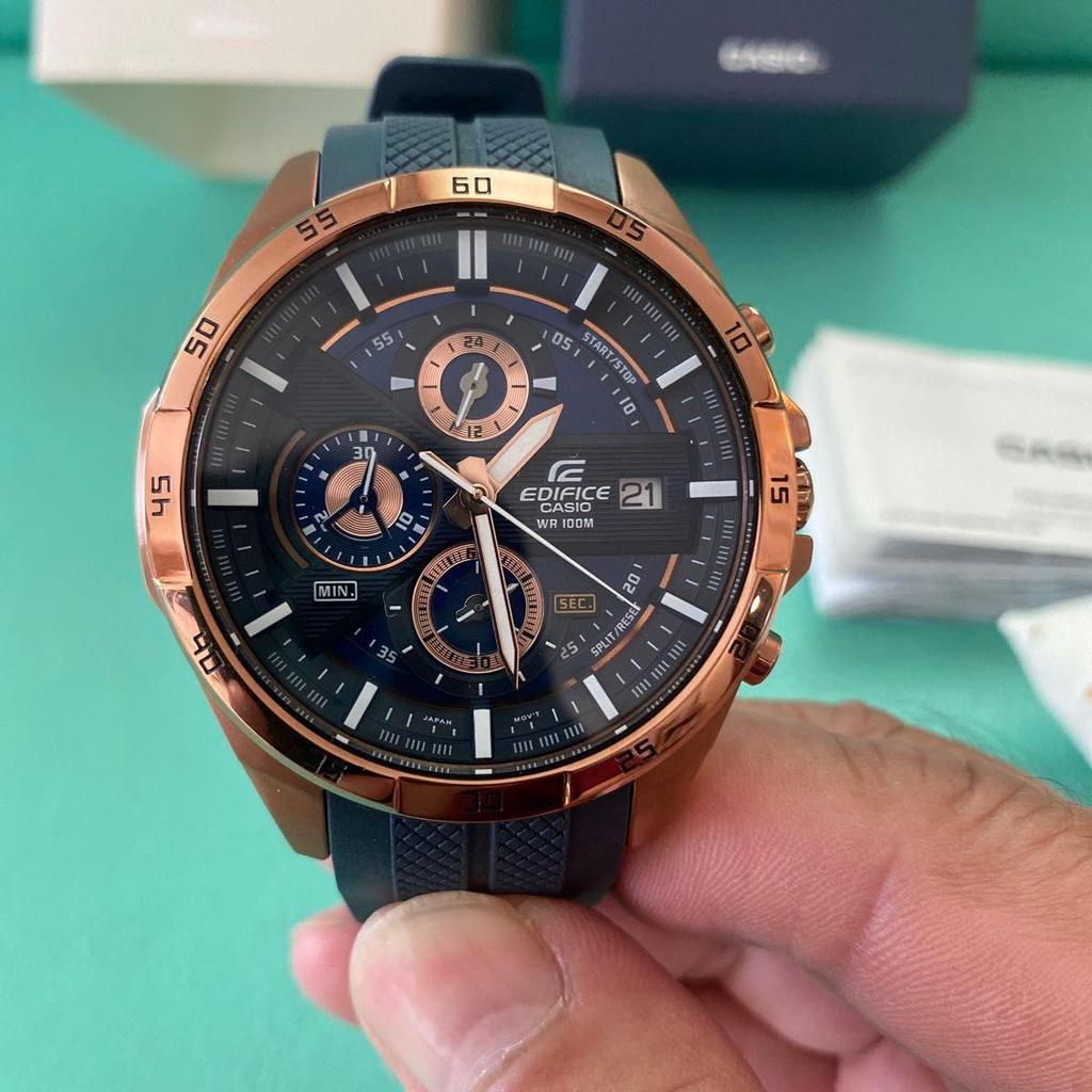 Used CASIO EDIFICE EFR-556P Watch 5451 Unused item, with box and manual