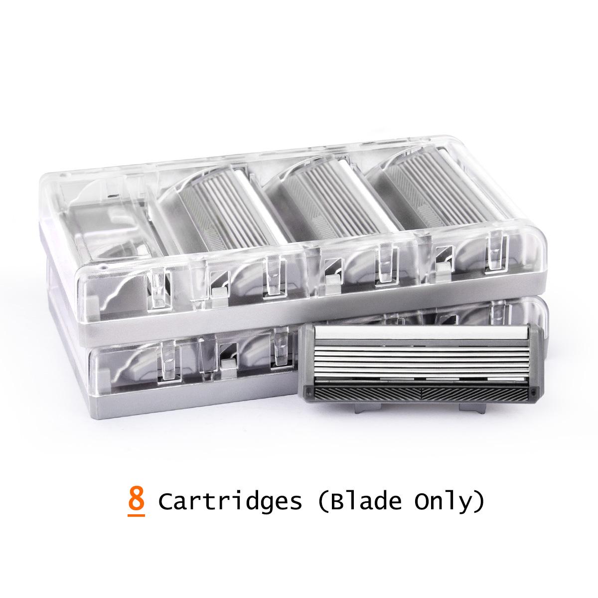 

QSHAVE Сменные бритвенные картриджи с шестью лезвиями 8 Pcs