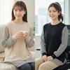 Piece To Complete Your Layered Tunic Knit Soft To the Smart Elegant Size L [UQQA] [One Look] Women's Top, Spring/Autumn Pullover, Versatile, Touch,