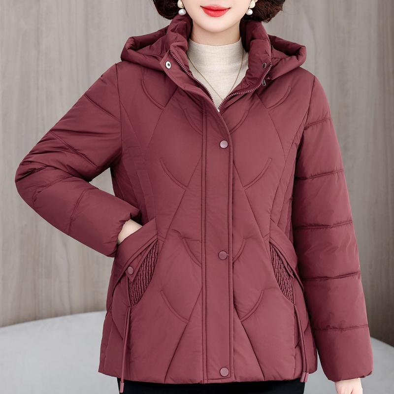 Plus Size L-5XL Fashion Female Coat Winter Jackets Hooded Loose Thick Warm Middle Age Women Parkas