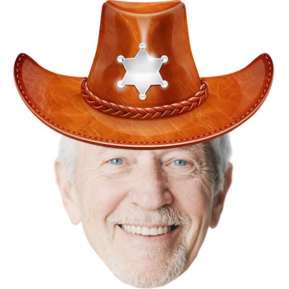 20pcs Cowboy Hat With Customized Face Sticker Personalized Age Birthday Paper Label Custom Sealing Stickers Party Supply