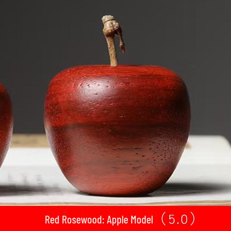 Red Pear Wood Bamboo Apple-Style Ornament Decoration (Available in Sizes 4.0, 4.5, 5) for Home and Living Room