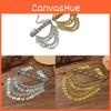 Ethnic Style Multilayer Coin Tassel Necklace With Geometric Zinc Alloy Pendant For Casual Wear
