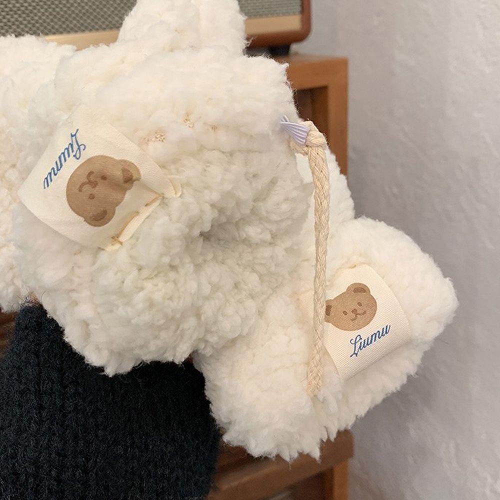 Cute Thicken Plush Windproof Full Fingers Bear Korean Mittens Hanging Gloves Women Winter Gloves