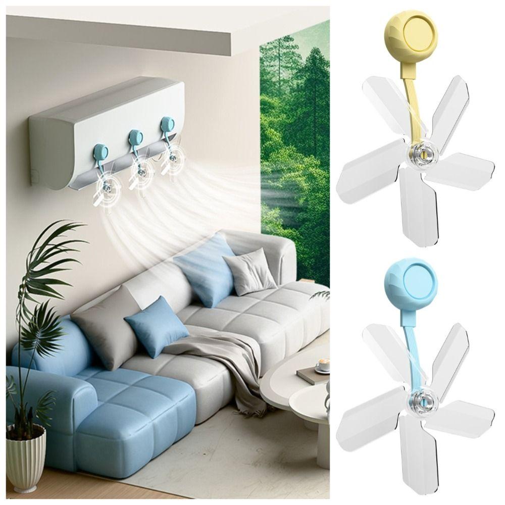3Pcs Wall Mounted Conditioning Guide Fan Windmill Shaped Air Conditioner Vent Fan  For Home