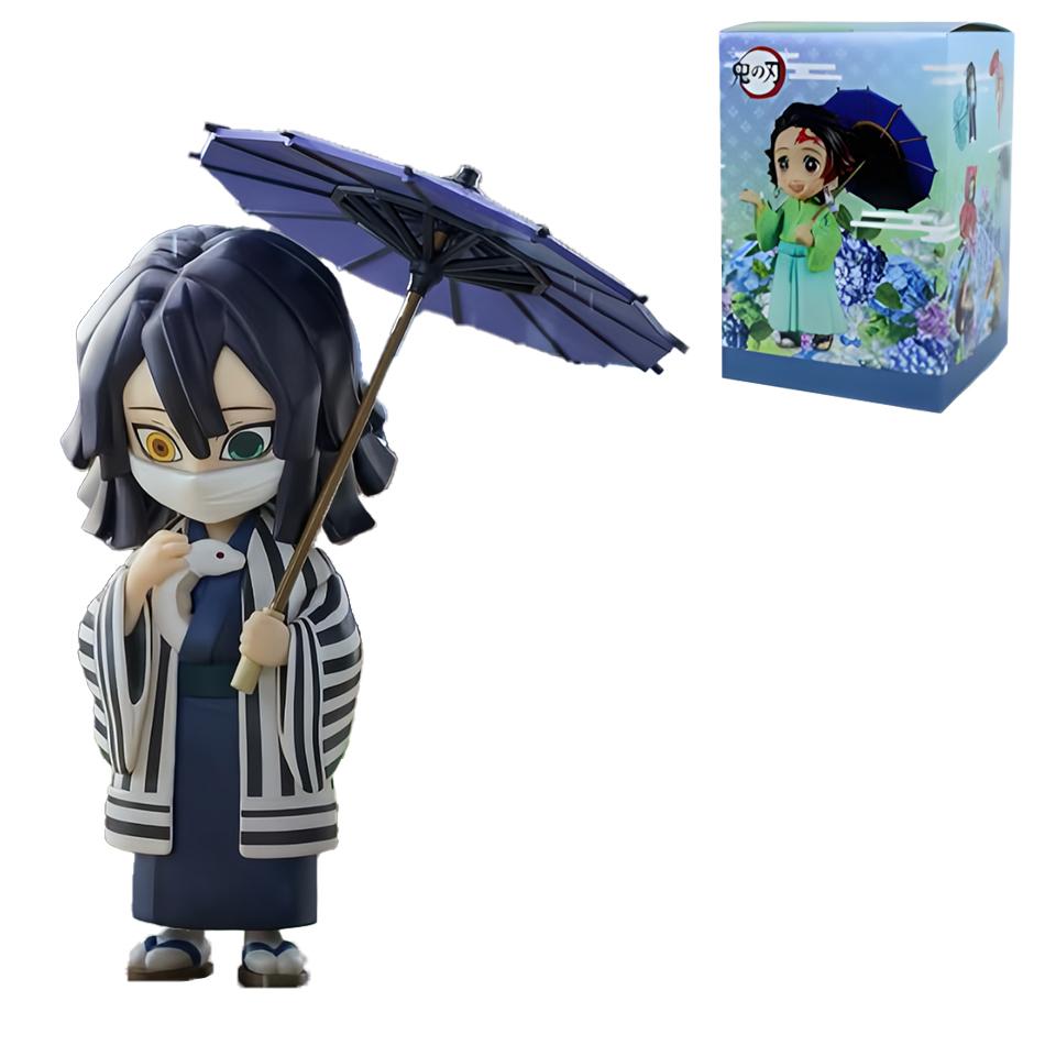 Demon Slayer Kimetsu No Yaiba Plum Rain Mystery Blind Box Tanjirou Nezuko Zenitsu Inosuke Collectible Toy Gift For Manga Lovers