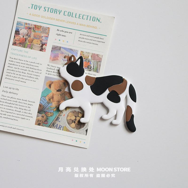 Creative Cute Kitten Hook Fridge Magnets Ginger Cats Siamese Cat Iron Gate Home Decoration Multi-Functional Animals Gifts