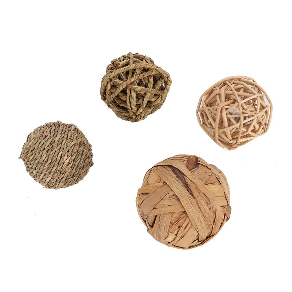 4Pcs Small Animal Activity Toy Pets Chew Balls Bunny Rabbits Guinea Pigs Gerbils