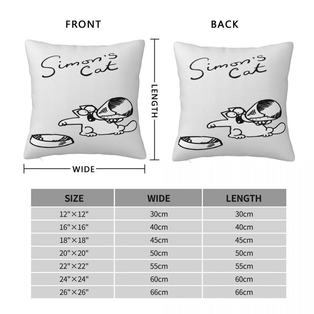 Simons Cartoon Cat Cats Printing Pillowcases Cushion Cover Throw Pillow Cover New Style Home Decor Square Multi Size