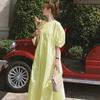 26 new Korean version ins loose casual and thin long white pendulum a word fairy pure desire dress female summer