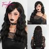 Long Curly Green Wave Synthetic Wigs with Bangs for Women Christmas Grass Green Cosplay Wigs Daily Natural Hair Heat Resistant