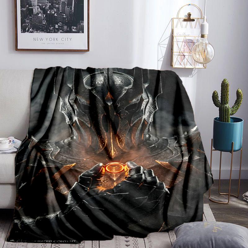 Journey Through Middle-earth Blanket Lightweight Flannel Bedding Blanket Perfect for Travel, Camping, Living Rooms, Offices, Sofas,Fan Christmas gift
