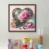 Heart Printed Cross Stitch Kit DIY 11CT Thread Art Needlework Home Wall Decor