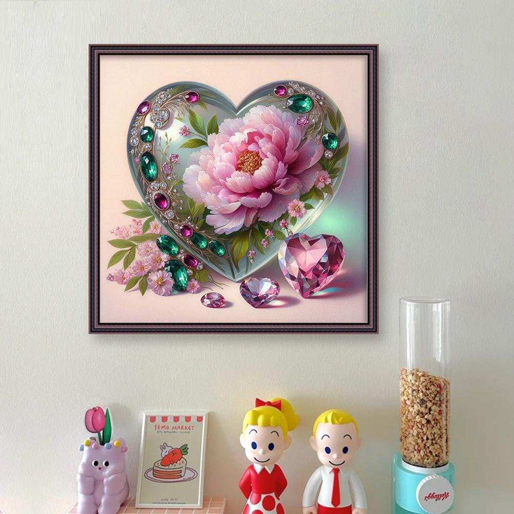 Heart Printed Cross Stitch Kit DIY 11CT Thread Art Needlework Home Wall Decor