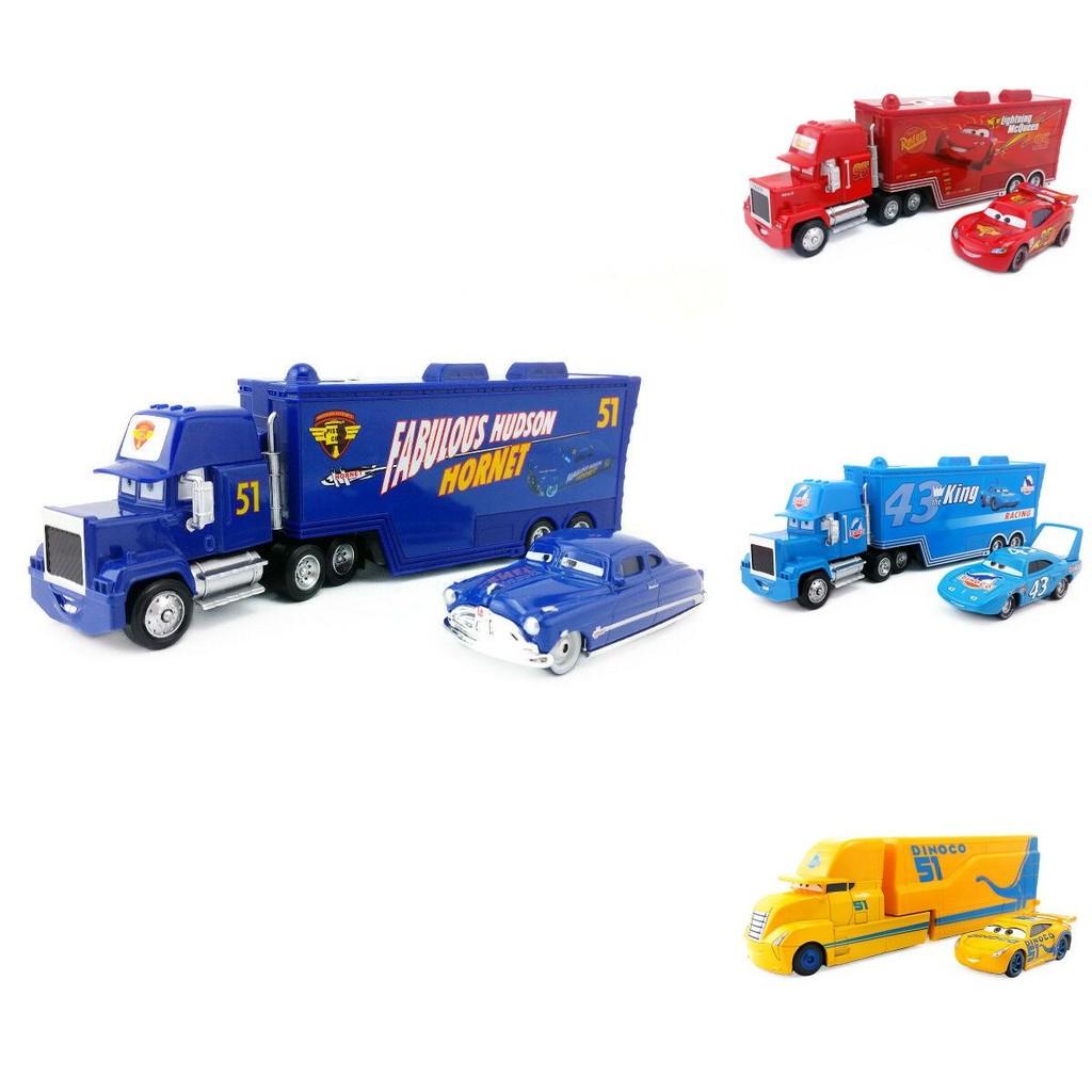 Pixar Cars Hexagon Castle Tent Kids Toy Set With Mack Lightning Mcqueen King Jackson Storm Racers