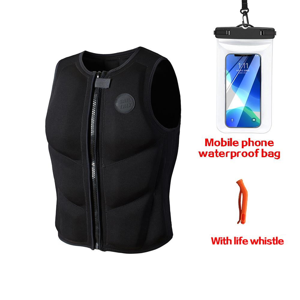 Life Jacket Kayak Adults Vest Surf Motorboats Jet Ski Fishing Vest Wakeboard Raft Rescue Boat Drifting Life Safety Vest Swimming S(40-48KG)