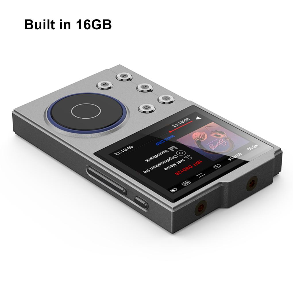 MP3 Player Lossless DSD High Definition Portable Hi-Fi Digital Audio Music Player Built-in 16GB Supports Up To 128GB Memory Card