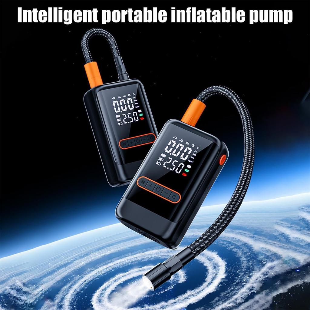 Tire Inflator Portable Compressor-Cordless Electric For Car | Auto With Digital Pressure Gauge | Electric Vehicle Inflation Accessories