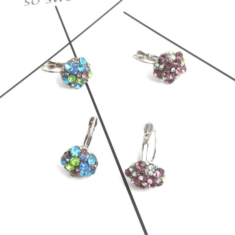 Stylish Zircon Double-Layer Earrings: Gold & Silver Japanese, Korean, European, & American Design for Women