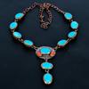 Sleeping Beauty Turquoise Necklace, Copper Electroformed Jewelry, Gemstone Necklace, Gift For Her Handmade Dainty Jewelry