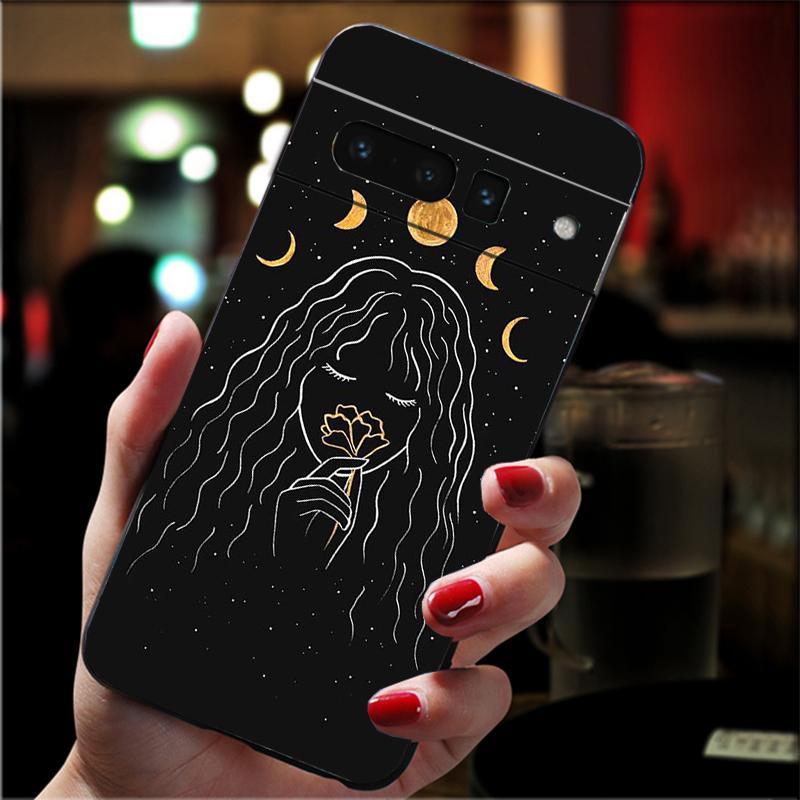 Phone Case For Google Pixel 10 Pro XL 9 Pro XL 9A 8 7 6 Pro Pixel 8A 7A 6A Pixel 8 7 6 5 Witches moon Tarot Mystery Totem