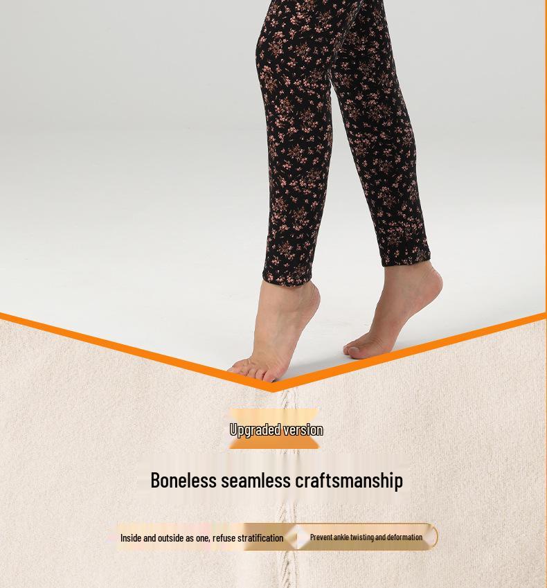 Damen Baumwollhose mit hohem Bund und Fleecefutter - Slim Fit, dick und warm für Herbst & Winter