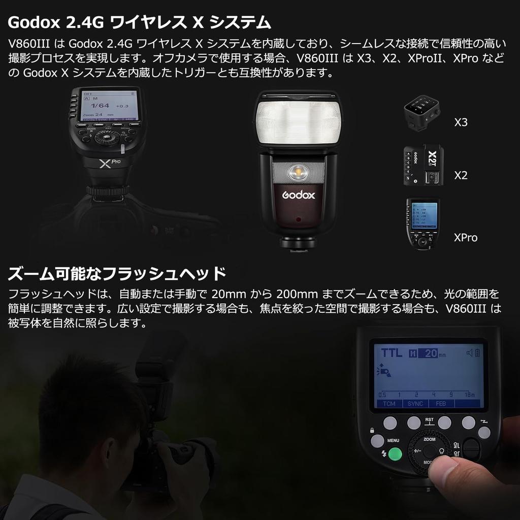 Godox V860IIIC TTL Camera Flash HSS Lithium Battery Strobe Speedlight Compatible with Canon Cameras V860III-C Strobe, 2.4G 1/8000s