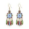 Bohemian Jewelry Earrings For Women Acrylic Flower Tassel Crystal Wedding Earings Ethnic Geometric Earrings Pendientes Mujer