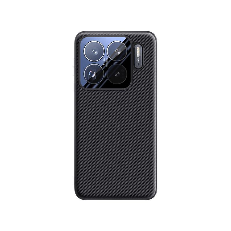 Applicable To Mi 15spro Mobile Phone Case Carbon Fiber Pattern All-inclusive Anti-drop Xiaomi15spor Internet Celebrity Men's Leather Case